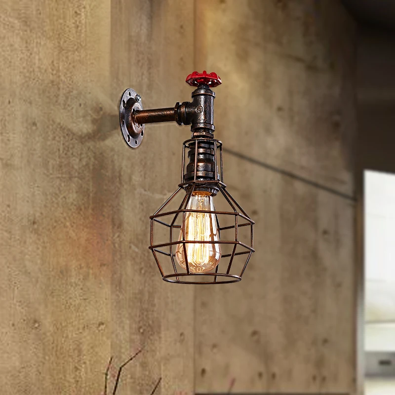 Loft Stil Eisen Flaschenhalter Rohr Lampe Edison Wandleuchte Industrie Jahrgang Wand Leuchten Fur Haus Innenbeleuchtung Wall Light Fixture Edison Wall Sconcewall Sconce Aliexpress