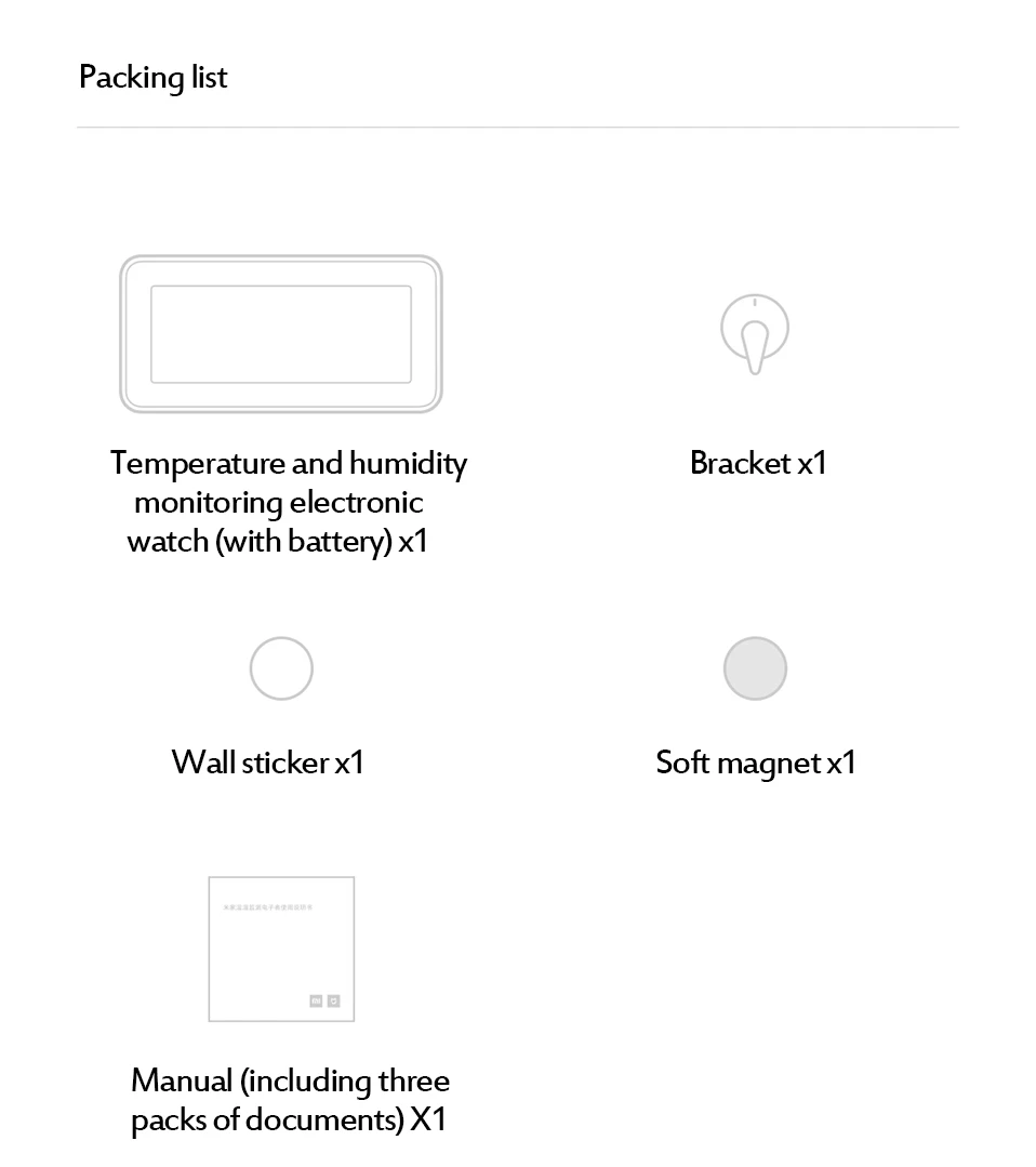 29Xiaomi Mijia BT4.0 Wireless Smart Electric Digital clock Indoor&Outdoor Hygrometer Thermometer LCD Temperature Measuring Tools Set