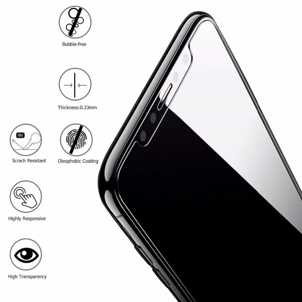 0 26 мм 9H защитное закаленное стекло для iPhone X 10 8 7 6 6S Plus 5S SE 5C 5 4|tempered glass film|screen
