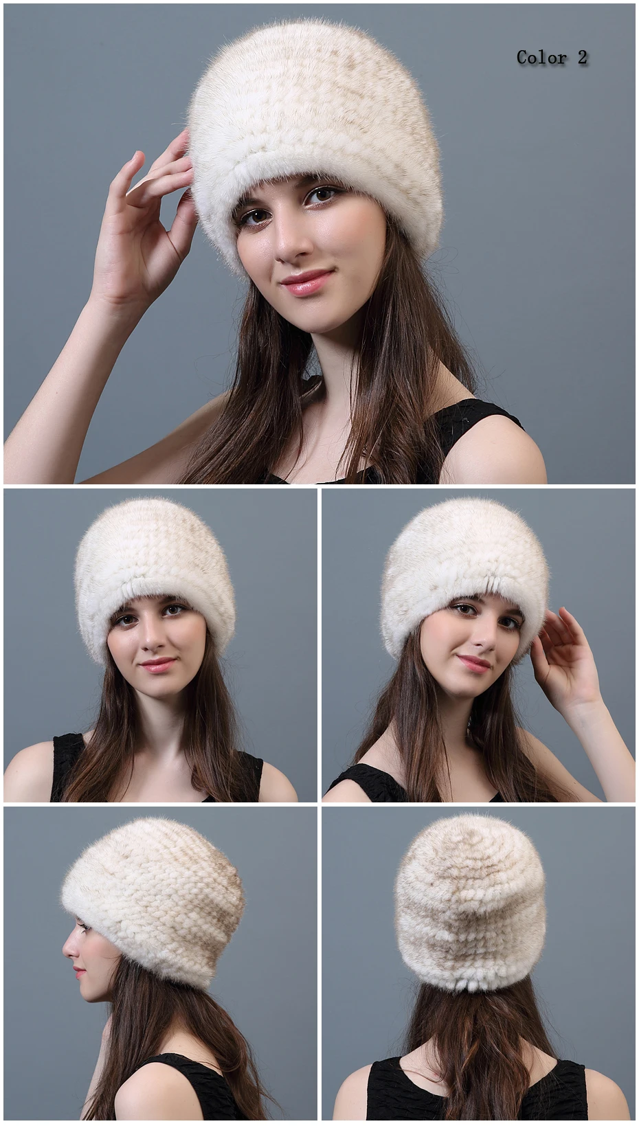 Плотная вязка, меховые шапки из натуральной норки, новинка, женские меховые шапки, одноцветная норковая шапка для женщин, русская зима