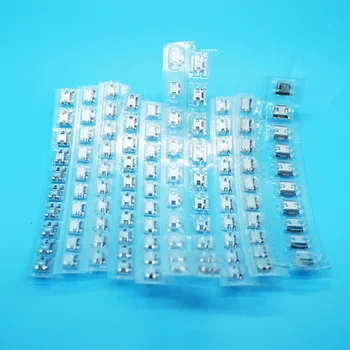 

100pcs Micro Usb Connector Socket Female 5 Pin 7Pin Usb Jack Connector De Carga For Samsung MP3/4/5 Huawei Lenovo ZTE And Other