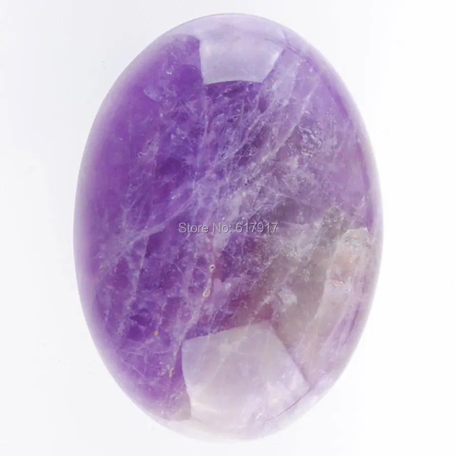 

RONGZUAN Free Shipping Natural Amethysts Gem Stones Oval Cabochon CAB No Drill Hole 22x30x8mm For Making Jewelry 1PCS TU3159