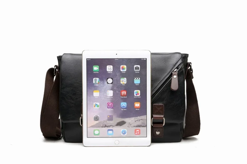 Новая мужская сумка-мессенджер, повседневная черная Маленькая мужская деловая сумка-портфель из искусственной кожи, сумки на плечо для путешествий, сумка через плечо на молнии