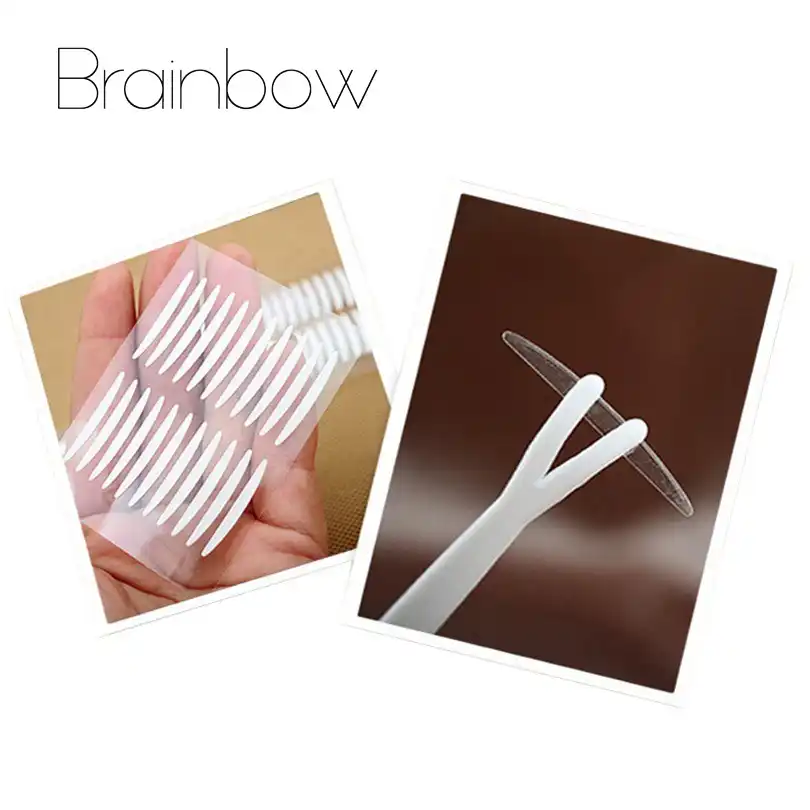 Brainbow 220 пары узкой пасты для век супер невидимая наклейка для двойного века с зажимом ленты Технические ленты для глаз инструменты для макияжа - изображение