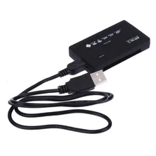 Preto Tudo em Um Leitor de Cartão de Memória USB leitor de Cartão SD SDHC Externo Mini Micro M2 MMC XD CF Adaptador