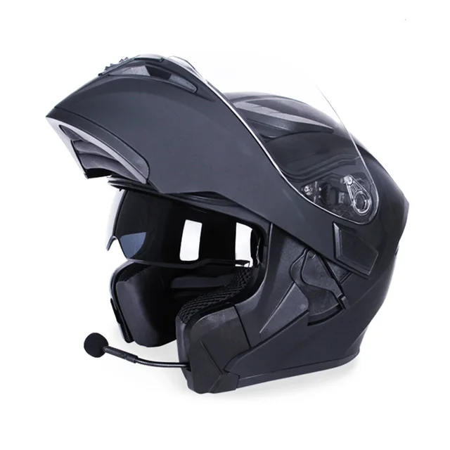 

New Arrival JIEKAI 902 With headphone Headset flip up double lens motorcycle helmet