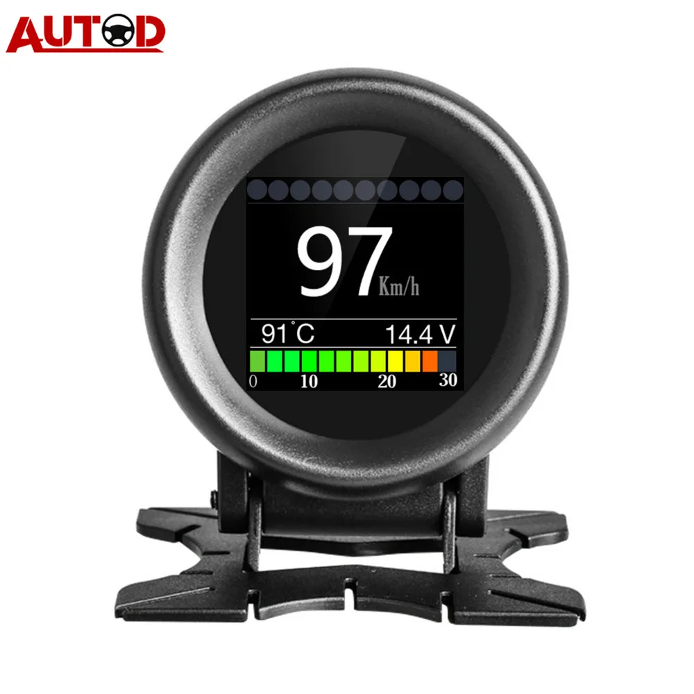 

A205 OBD2 Coolant Temperature Gauge Diagnostic Tool Scanner Tachometer Speedometer Fuel Computer On-Board Car Computer OBD 2