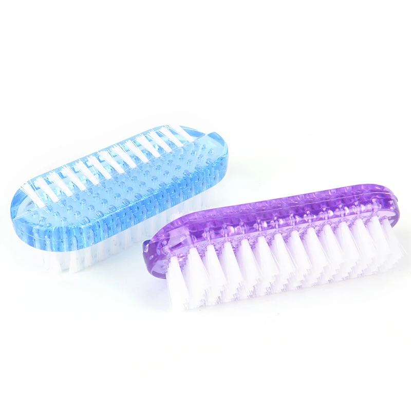 Plastic Nail Cleaning Scrubbing Brush Double Sided Hand Nail Brush