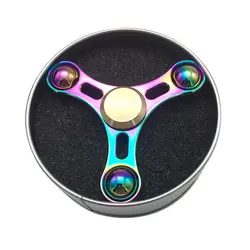 Спиннеры Радуга палец стресс редуктора металлическая рука Spinner фокус игрушка Треугольники spiner для детей взрослых Новинка 2017 года