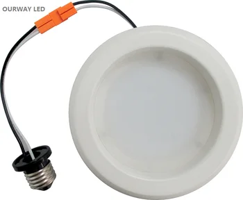 

10W 15W AC120V ES ETL 4" 6" Dimmable LED Rrtrofit Recessed Downlight with E26 GU24 tail Kit 2pcs/pack