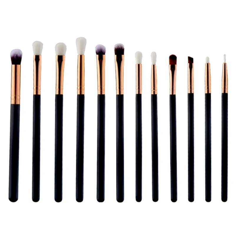Pro 12Pcs Makeup Brushes Set Eye Shadow Foundation Powder Eyeliner Eyelash Lip Make Up Brush Cosmetic Beauty Tool Kit Hot
