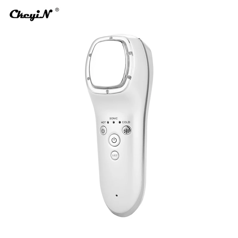 Ultrasonic LED Beauty Machine Hot Cold Massage Facial Massage Face Lift Skin Care Vibrate Acupunctu