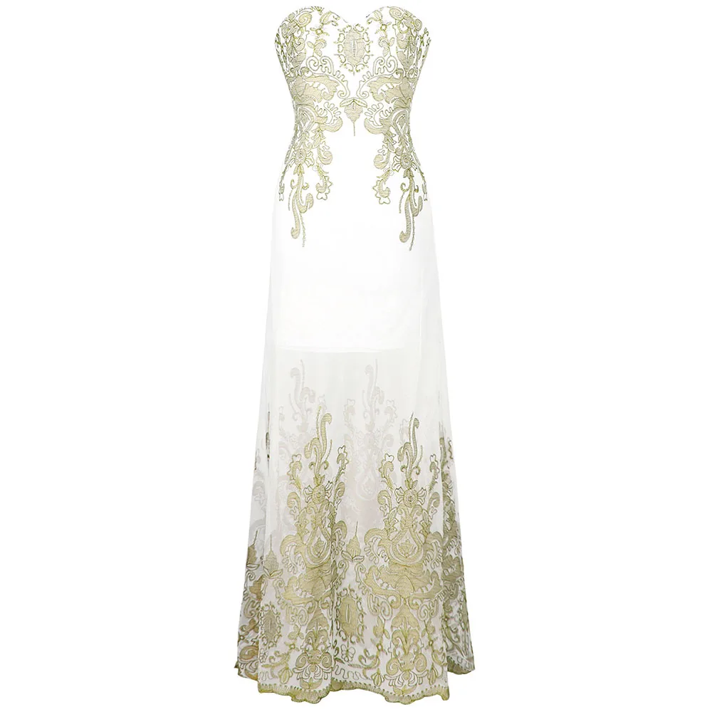 Angel-Fashion винтажные вечерние платья с вышивкой 1920s Прозрачные тюлевые вечерние 189