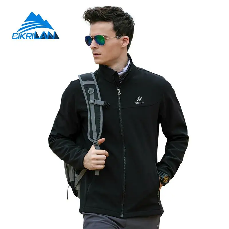 

Mens Water Resistant Camping Hiking Sports Fleece Lined Coat Outdoor Softshell Jacket Men Climbing Golf Fishing Chaquetas Hombre