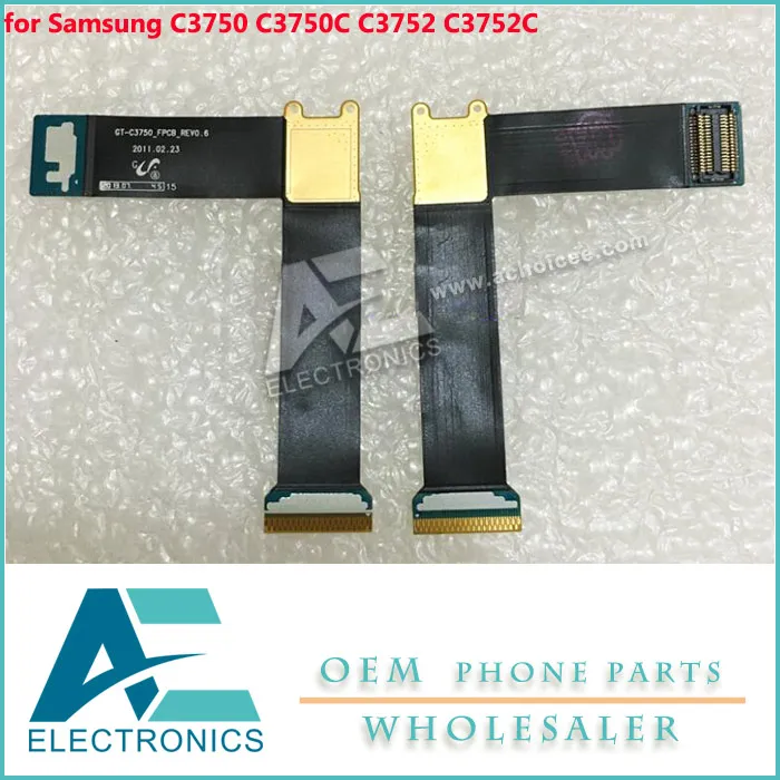 Для samsung C3750 C3752 гибкий кабель GT-C3750 GT-C3752 ЖК-дисплей Разъем основной шлейф GT-C3750C аксессуар пряди