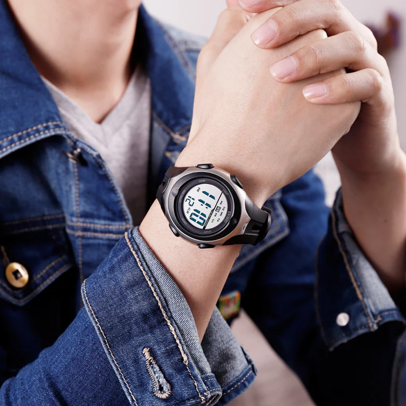 Мужские спортивные часы водонепроницаемый браслет хронограф с секундомером цифровые наручные часы Роскошные светодиодные электронные часы будильник