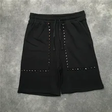 Новинка Высокое качество Мужские Роскошные Горячие металлические заклепки удобные классические полосатые скейтборд, уличная мода хлопок повседневные шорты# AB30