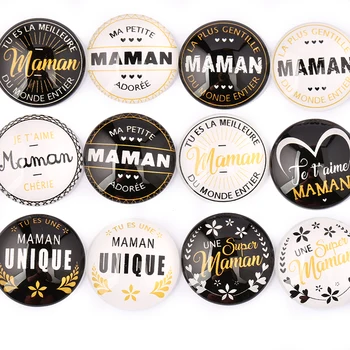 

onwear mix maman photo round dome glass cabochon 25mm 20mm 30mm diy flat back jewelry findings for pendants keychain making