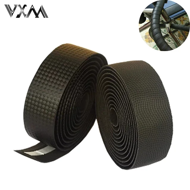 Best Price VXM Bicycle Handlebar Tapes Cycling Road Bike Sports Bike Cork Handlebar Tape 2 Bar Plugs Carbon fiber belts strap Bicycle Parts
