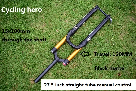 15x100 мм через вал горный велосипед пневматическая подвеска вилка 26 и 27,5 дюймов производительность цена превышает FOX and SHOX - Цвет: 27 5