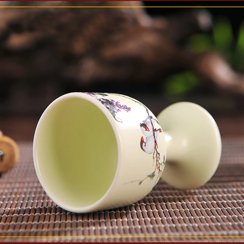 Подарочная коробка керамический фарфор Jingdezhen винтажный Узор Набор посуды для вина посуда для напитков чашка ликера чайник для сакэ подарки на день рождения