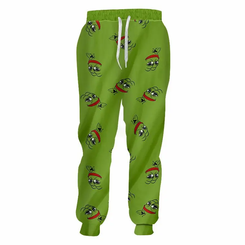 frog sweat pant Новинка для мужчин и женщин мешковатые спортивные штаны винтажные 3d 90 s Jazz Solo Cup со всеми принтами джоггеры брюки спортивные Активные Брюки на заказ S-6XL - Цвет: frog sweat pant