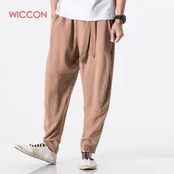Новая мода плюс размер 5XL хлопковые льняные шаровары весна осень мужские ремень брюки мужские брюки Китайская традиционная одежда