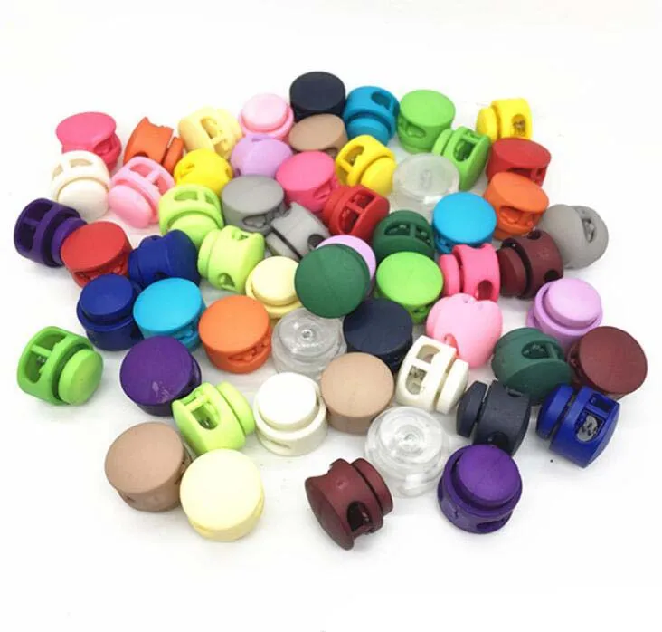 

2018Top Fashion New Arrival Plating Koord stopper Paracord 50pcs/pack 16*17mm colorful Roundness Toggle Stopper