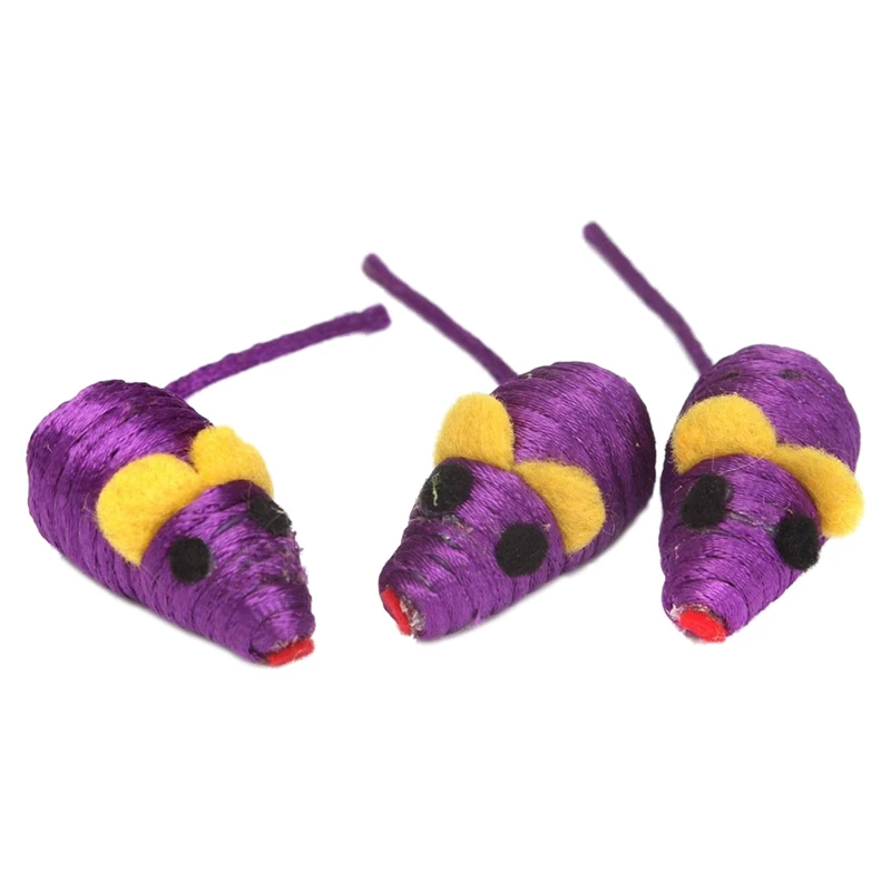 Random color Игрушка кошка меховая мышь высокотехнологичная мышь игрушечная кошка игровая мышь сизаль - Цвет: Random color