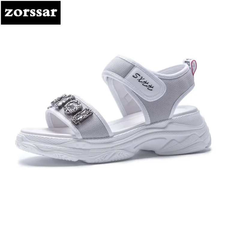 {Zorssar} 2018 Casual Breathable flat sport sandals Summer Womens shoes Open toe flats Casual shoes for women platform sandals nature breeze womens cambridge 04 casual flat