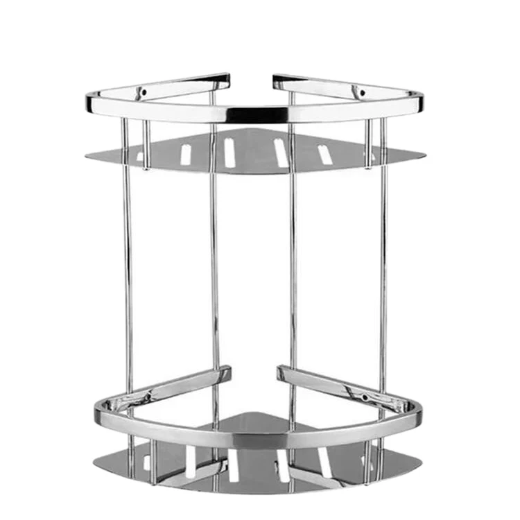 

Non Rust Stainless Steel Bath Corner Caddy Shower Storage Shelf Basket Bathroom Wall Rack Shelf Home Kitchen Garden Organiser