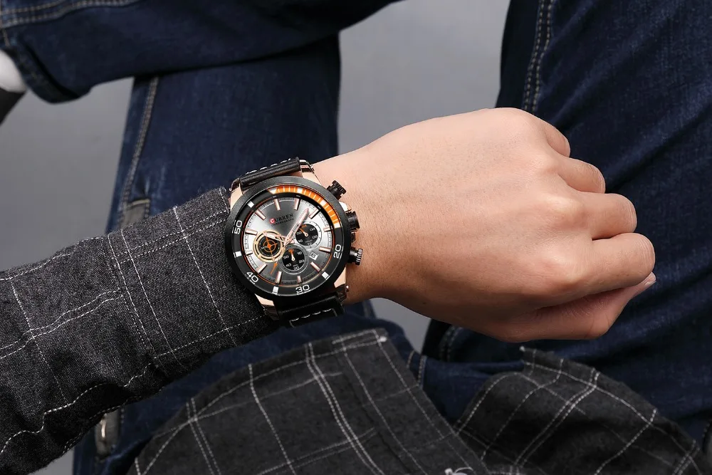 Новый curren 8310 Для мужчин s часы лучший бренд класса люкс Для мужчин военные спортивные наручные часы кожа кварцевые часы erkek saat Relogio Masculino