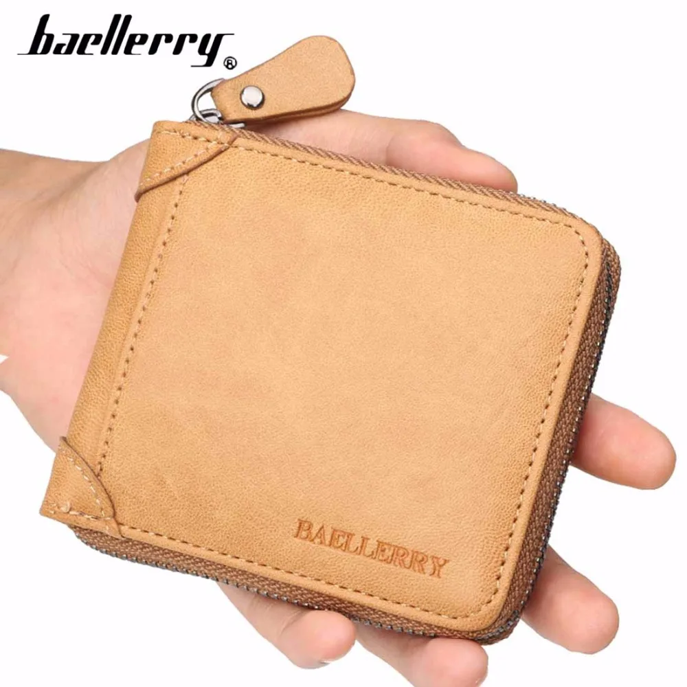 Мужской бумажник Baellerry из искусственной кожи на молнии с отделением для