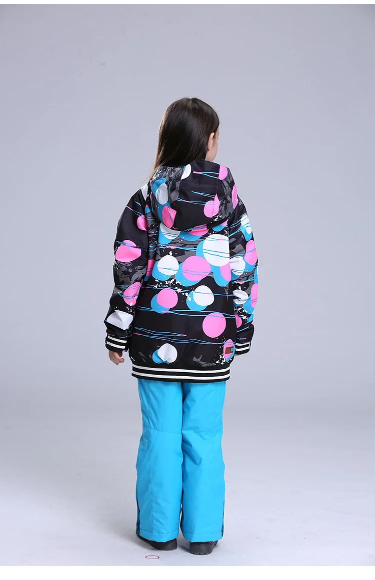 GS для мальчиков и девочек детские зимние куртки Сноубординг костюм ветрозащитный водонепроницаемый дышащий Открытый Зимние пальто