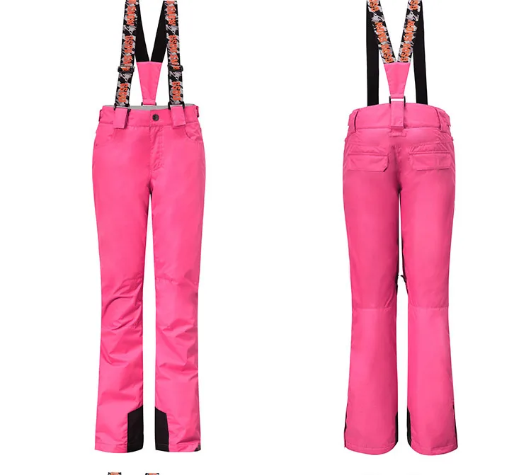 Водонепроницаемые, ветронепроницаемые, дышащие, теплые лыжные брюки Gsou, женские брюки, уличные двойные брюки, водонепроницаемые брюки - Цвет: color5