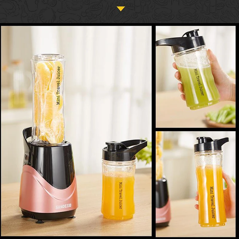 Portable Double Cups Juicer Fruits Vegetable Automatic Orange Juicer