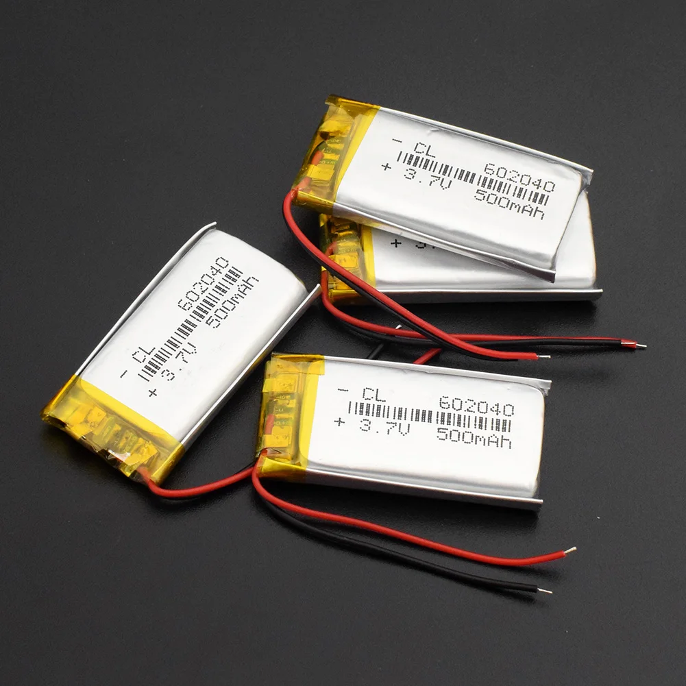 1/2/4x2019 Новое поступление Лидер продаж высокое качество 602040 3,7 v 500mAh высокой Ёмкость Перезаряжаемые литий Li-po литий-полимерный литий-ионный Батарея