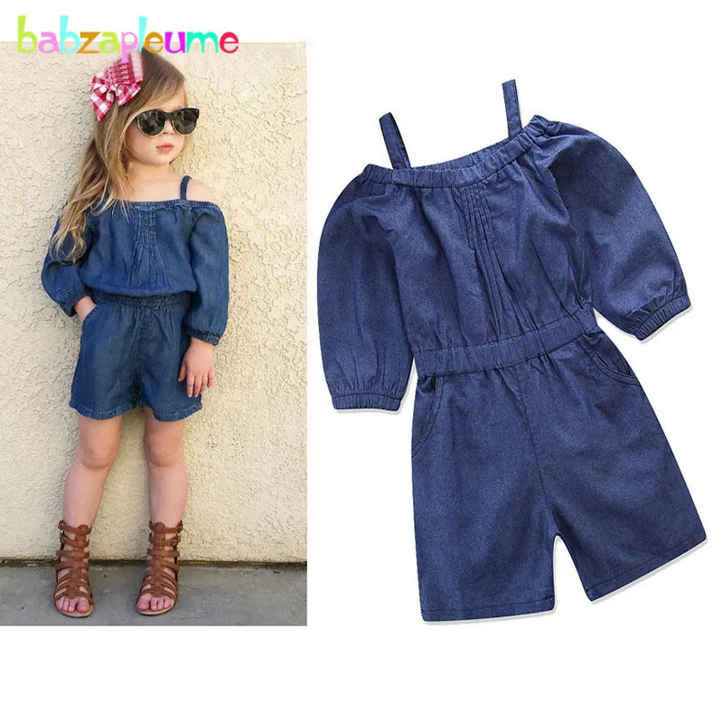 babzapleume 1 6Years/Summer Wear Baby Girls Jumpsuit Cute Denim Toddler