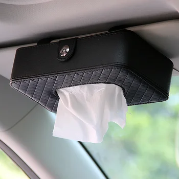 

New High Quality Universal Car Armrest Box Tissue Box Creative Car Sun Visor Tissue Box Auto Clip Holder Paper Napkin 3DZJE09