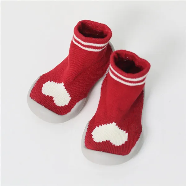 1 пара хлопковых Противоскользящих детских носков с резиновой подошвой; детские носки-тапочки; дышащие плотные махровые носки для дома и улицы - Цвет: Pattern 12