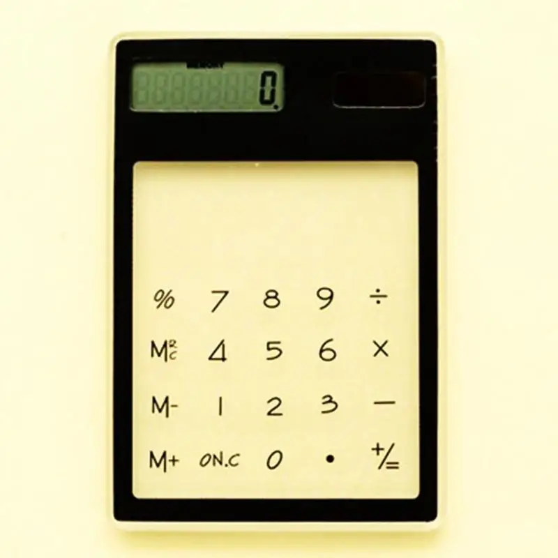 LCD 8 أرقام شاشة تعمل باللمس الترا سليم شفافة الشمسية CalculatorStationery واضح آلة حاسبة علمية طالب المدرسة مكتب LCD 8 أرقام شاشة تعمل باللمس الترا سليم شفافة الشمسية CalculatorStationery واضح آلة حاسبة علمية طالب المدرسة مكتب