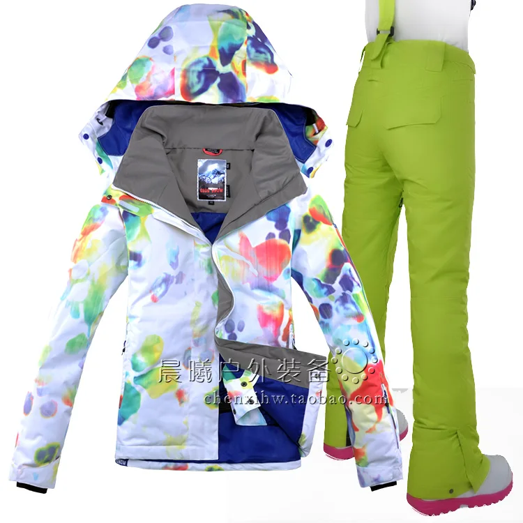NewHigh качественный женский лыжный костюм для улицы водонепроницаемая ветрозащитная Лыжная куртка и штаны Snowbaord комплект зимняя теплая одежда