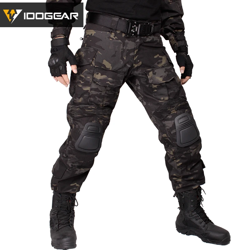 IDOGEAR G3 боевые брюки с наколенниками камуфляжные для охоты страйкбол тактические