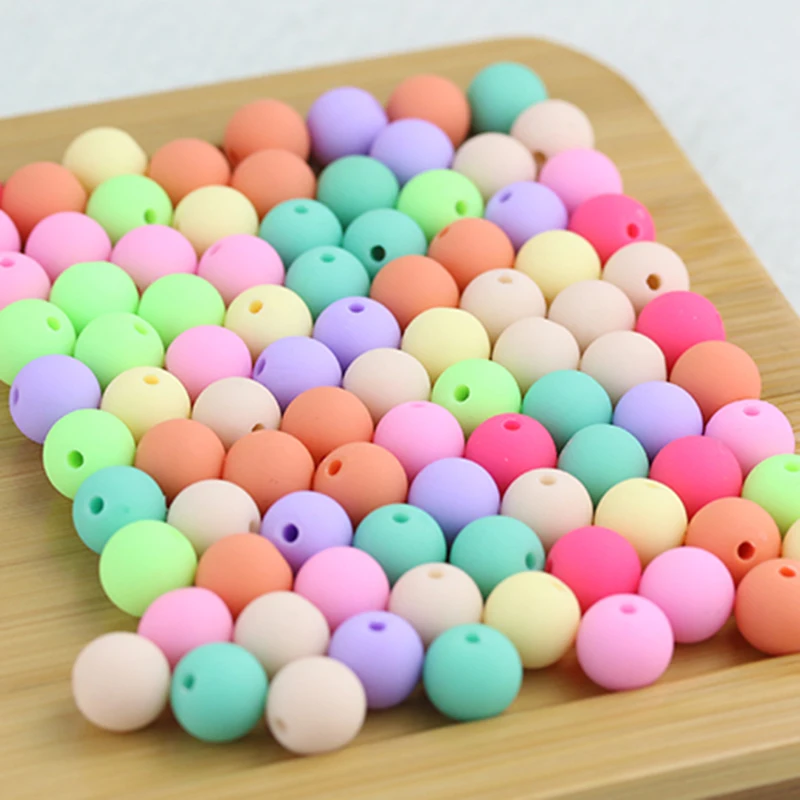 

Good Quality 250PCS 6MM Mixed Candy Color Acrylic Rubber Beads Neon Matte Round Spacer Loose Beads Jewelry Handmade Necklace DIY