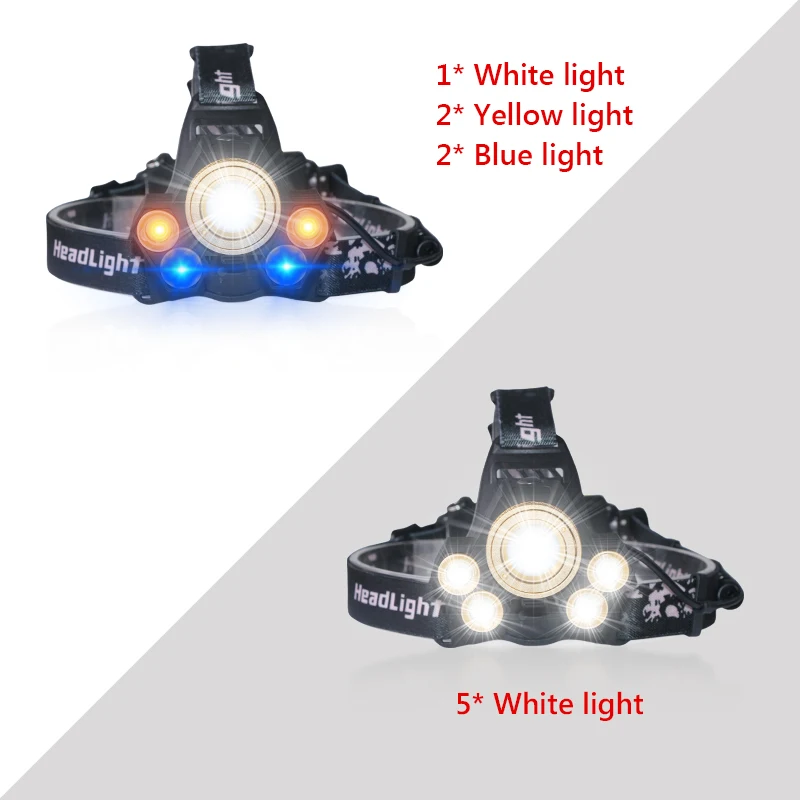 

linterna frontal xml t6 zoom led headlight 5 cree led waterproof head light 18650 charge Battery USB flashlight headlamp Fishing