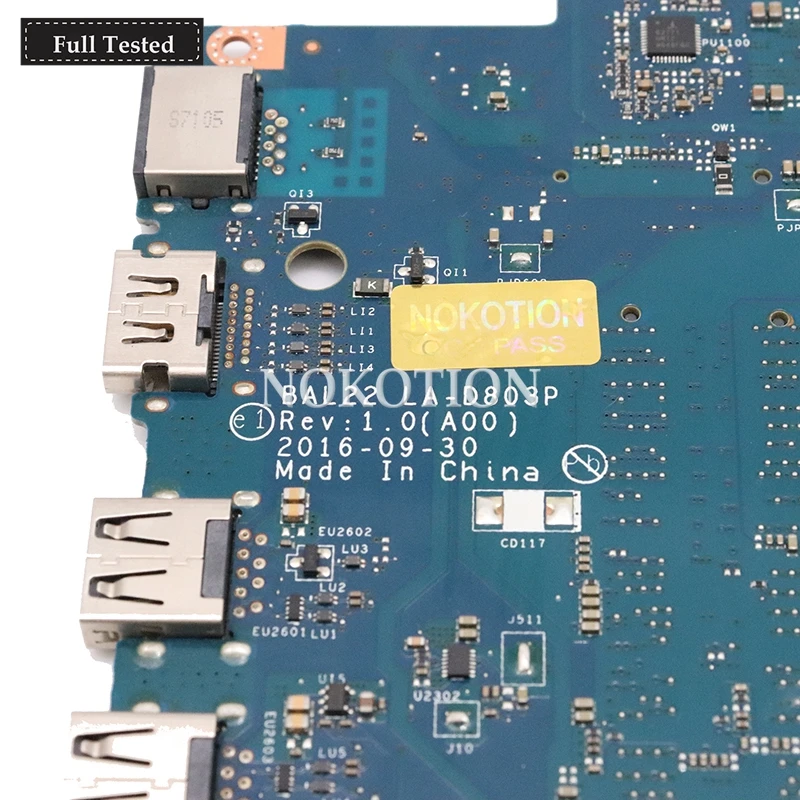 Ideal  NOKOTION CN-0R1WJH R1WJH For DELL INSPIRON 5565 laptop motherboard BAL22 LA-D803P A10-9600P main bo