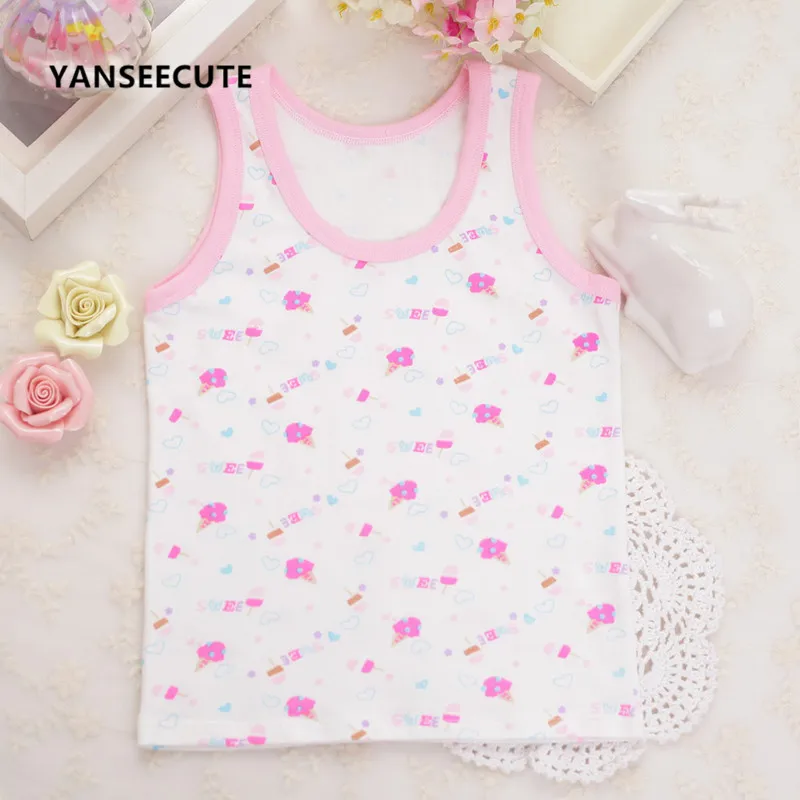 Tops for girls children Tanks kids underwear model camisoles tank top girls tank tops 2017 New camisoles 3 pcs/lot A50188-3P