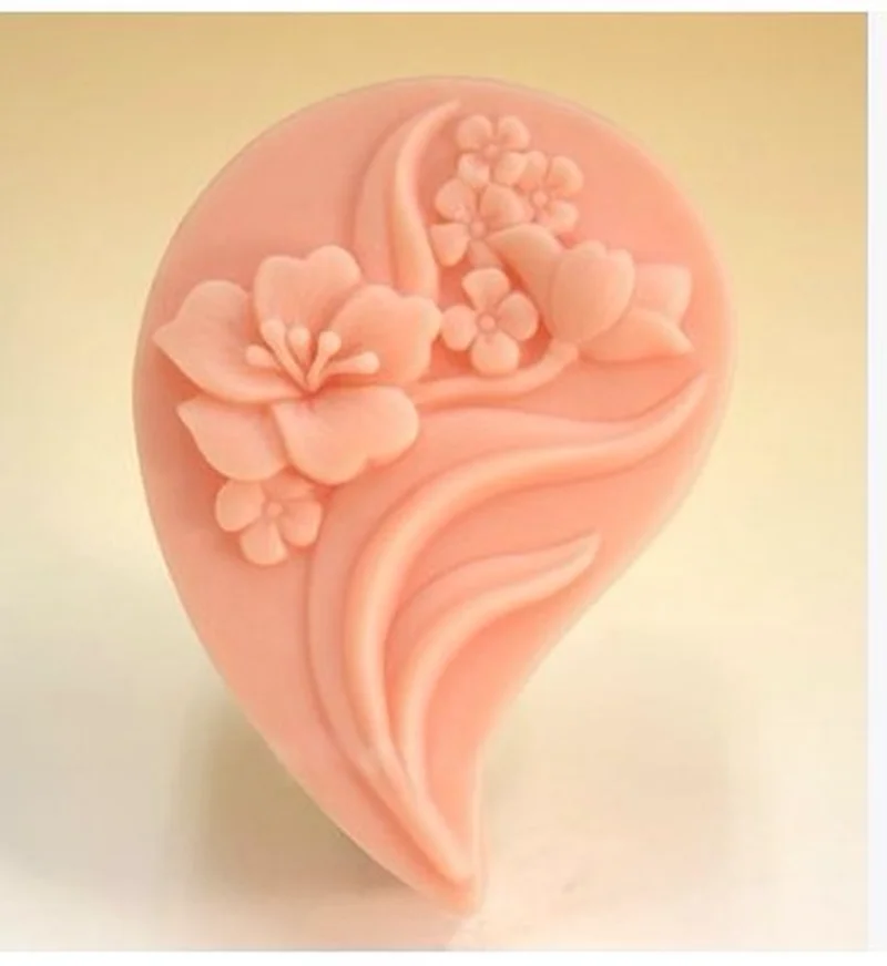 

Simple Flower Soap Making Mold DIY Home Made Craft Bath Soap Silicone Molds Creative Chocolate Cake Decorating Tool