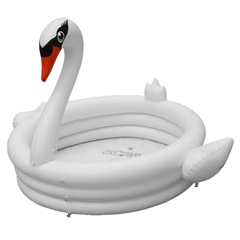 

PVC Inflatable White Swan Pool Toy Baby Water Swimming Pool Toy Kid Tools Swan Pool Float Baby Summer Water Fun Pool Toy Kids