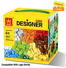 625pcs/lot Kids DIY Toys Educational Building Blocks Compatible With Lego Bricks Parts Boys Early Learning Plastic Assembly Toys